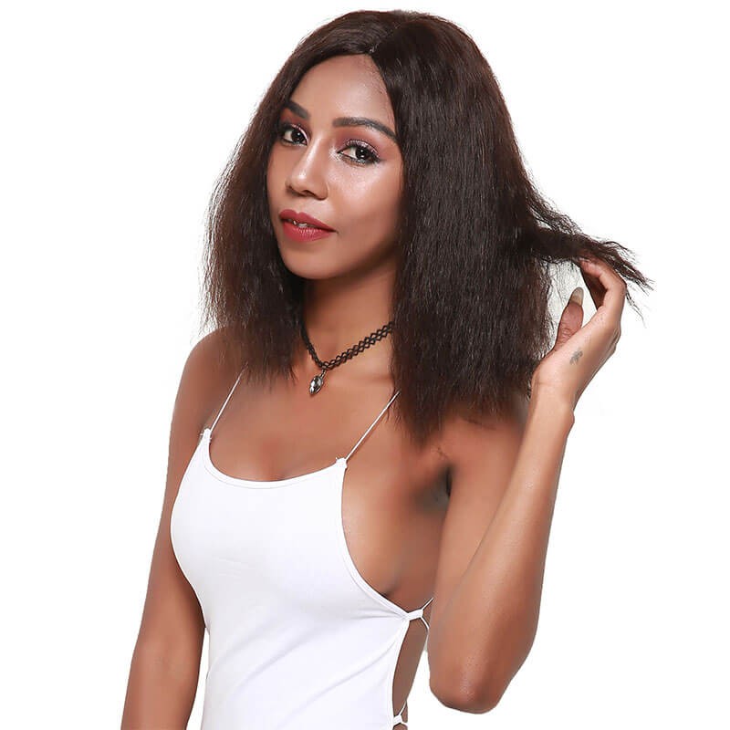 Idolra Yaki Straight Human Hair Wigs For Black Women Good Quality Natural Looking Wigs